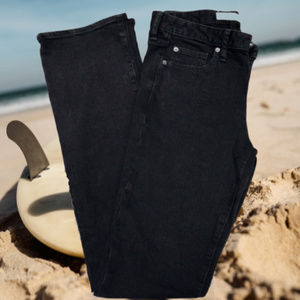 Gap Perfect Boot Cut Denim Jeans 31T Tall Mid Rise Pockets Black NWT